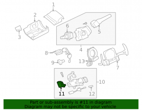 Mitsubishi Lancer 10-17 ignition switch contact group