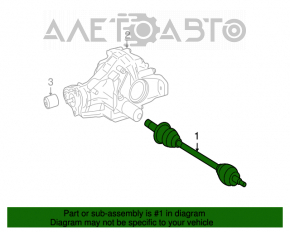 Drive axle shaft rear right Mercedes X164 GL W164 ML