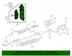 Exhaust manifold with catalytic converter Honda CRV 20-22 1.5 AWD