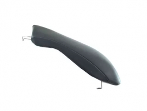 Side trim rear seats right Chrysler 200 15-17 leather black, rusty fasteners
