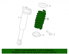 Rear left spring Cadillac CTS 14- rwd