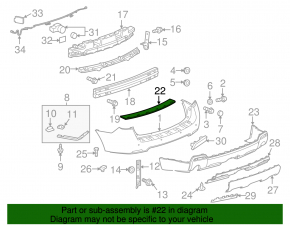 Rear bumper cover GMC Terrain 10-15 prerest