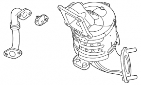 Exhaust manifold with catalytic converter Hyundai Sonata 20-23 2.5