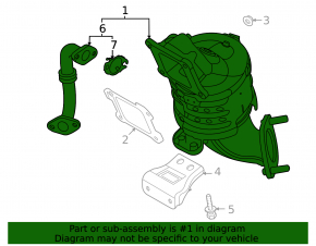 Exhaust manifold with catalytic converter Hyundai Sonata 20- 2.5