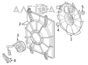 Cooling fan motor right Honda Civic XI FE/FL 22- 2.0, 1.5T