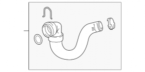 Lower cooling hose Chevrolet Cruze 16-