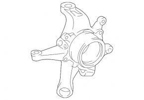Trunnion with hub rear left Lexus IS200 IS300 99-05 bearing hums