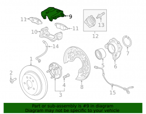 Rear left caliper Buick Encore 18-19