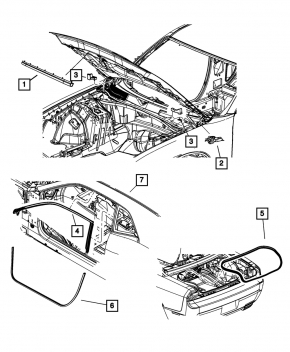 Door Seal Upper Left Dodge Challenger 09-