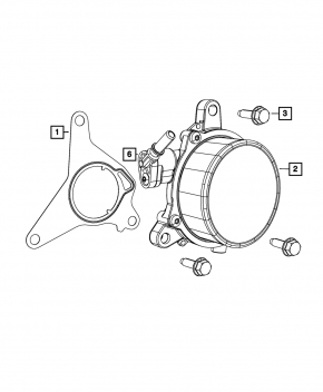 Fiat 500 12-17 Master Cylinder Vacuum Pump