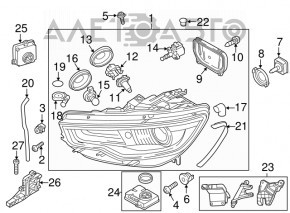 Front left headlight complete Audi A6 C7 12-15 dorest xenon