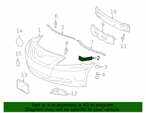 Front bumper mount left Toyota Camry v40