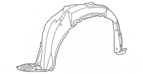 Front right mudguard for Toyota Prius C 12-14