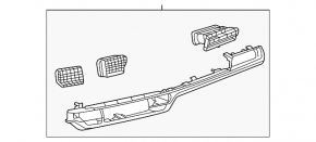 Front panel trim with air vents Toyota Sienna 21-25