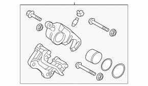 Electric rear right caliper for Hyundai Azera 15-17