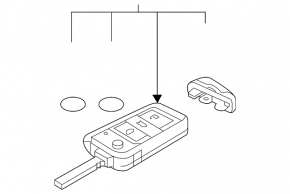 VW Jetta 20-25 4-button flip key with scratches