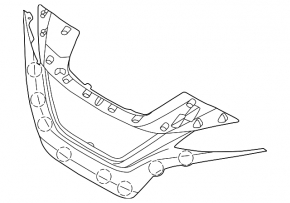 Nissan Leaf 18-22 Radiator Grille Frame Gloss Black with Chrome Molding