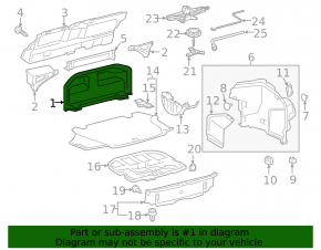 Lexus ES300h 13-18 hybrid black battery cover