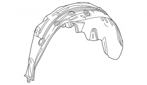 Rear right fender liner for Lexus NX 22-25