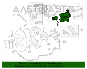 Rear right caliper Fiat 500L 14- rusty