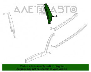 Rear left side door trim Jeep Compass 17-26 rear, scratches