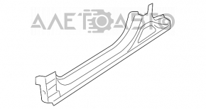 Body threshold metal with front pillar left Hyundai Sonata 15-19