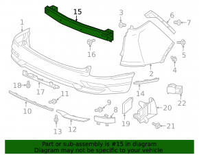 Rear bumper reinforcement Honda CRV 23-