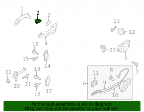 Plug outer handle rear right Kia Optima 11-15