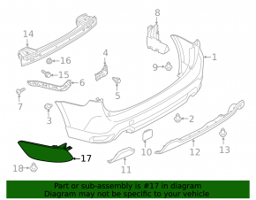 Rear right reflector for Subaru Forester 19-24
