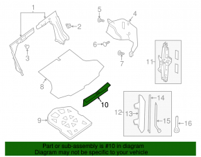 Nissan Sentra 13-19 Trunk Door Trim