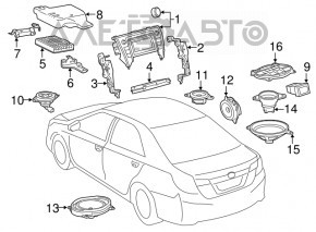 Display radio drive player Toyota Camry v55 15-17 usa broken guide
