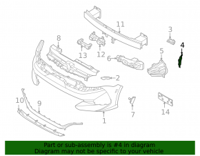 Front bumper mount, right side, Kia K5 21-24
