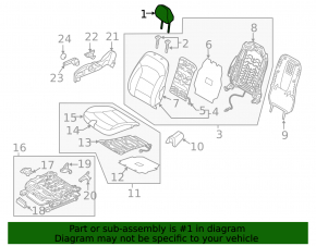 Headrest driver Hyundai Elantra AD 17-18 cloth gray, under chemical