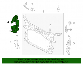 Right radiator deflector for Audi A3 8V 17-20 4d 2.0T