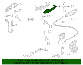 External rear left door handle Audi A3 22-26
