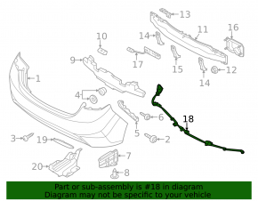 Rear bumper wiring Hyundai Elantra UD 11-13 prerest