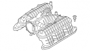 Intake manifold Porsche Macan 15-18 3.0T, 3.6T
