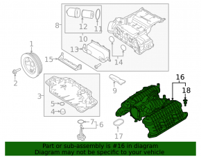 Intake manifold Porsche Macan 15-18 3.0T, 3.6T