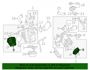 Throttle valve left G-class W463 G63 AMG 19-24