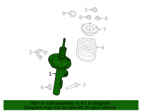 Shock absorber front right Ford Explorer 16-19 sport