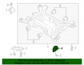 Rear subframe burr front left Ford Mustang mk6 15-