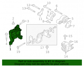 Right engine mount Mazda 6 13-17 2.5 manual transmission