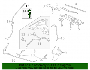 Washer reservoir neck Land Rover Range Rover 13-21