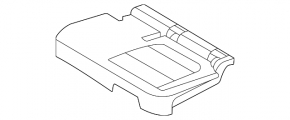 Rear row of seats 2 row Ford Escape MK4 23- without airbag, combined leather + cloth, black with red stitching, tear, scratch