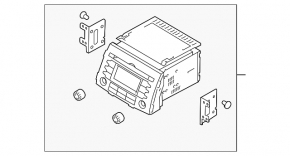 Radio tape recorder Kia Sorento 11-13 prerest average display