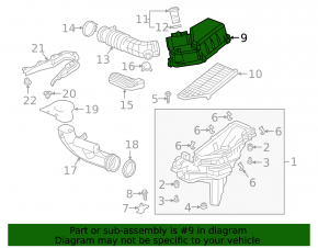 Air Filter Housing Upper Part Honda Insight 19-22