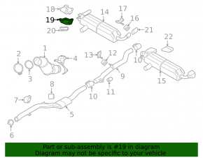Heat shield for exhaust flap actuator BMW 5 G30 17-23