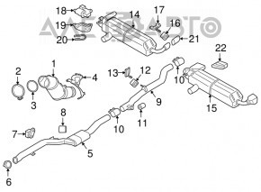 Heat shield for the exhaust flap actuator for the BMW X2 F39 18-23