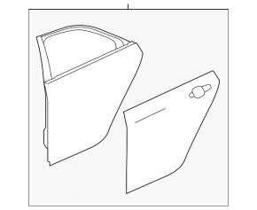 Bare rear right door Cadillac CTS 14-