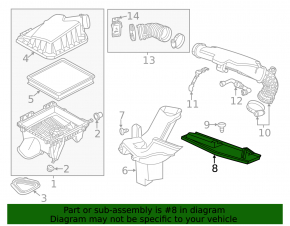 Air intake deflector Chevrolet Malibu 13-15